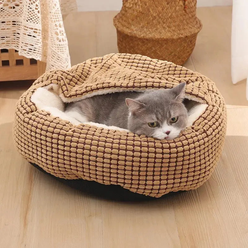 Cama Redonda Ultra Fofa para Cães e Gatos