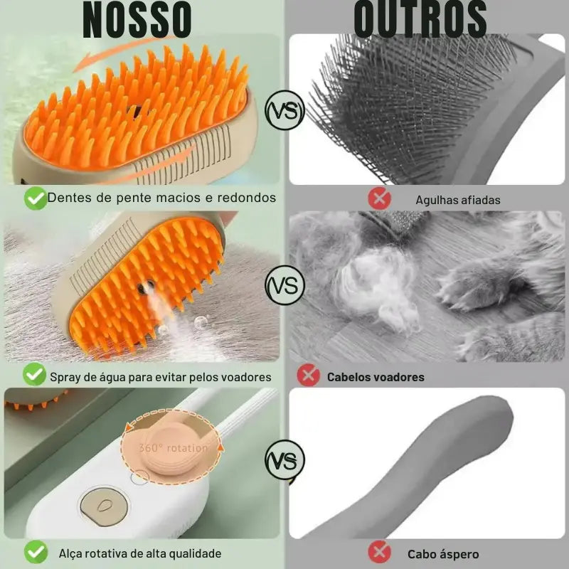 Escova Spray 3 em 1