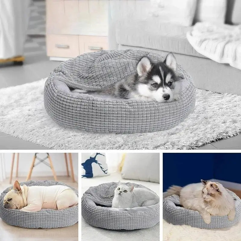 Cama Redonda Ultra Fofa para Cães e Gatos