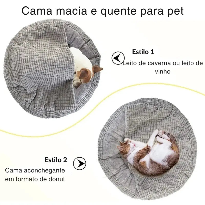 Cama Redonda Ultra Fofa para Cães e Gatos