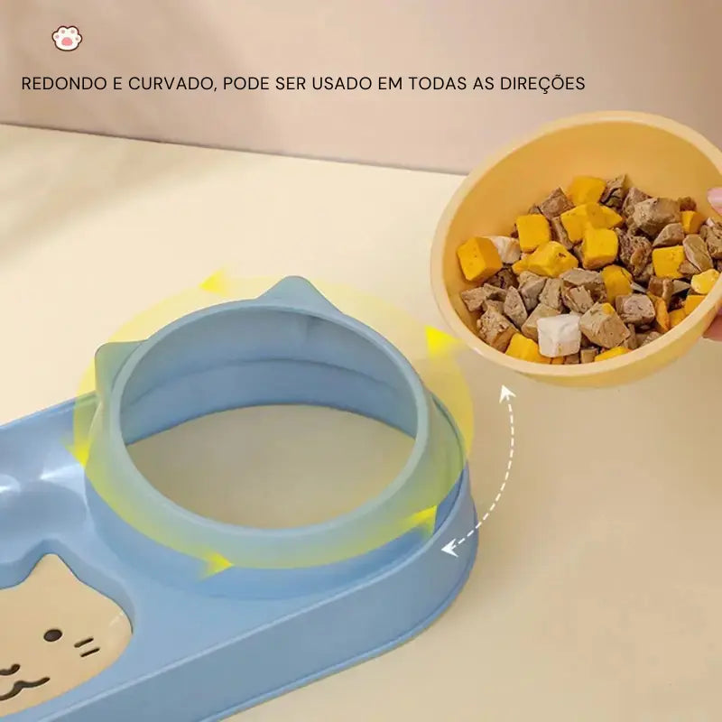 Comedouro Duplo com Bebedouro Automático