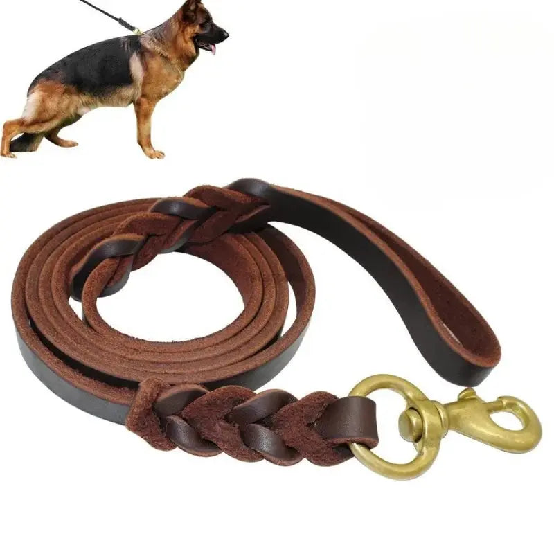 Trela de Couro Genuíno para Cão