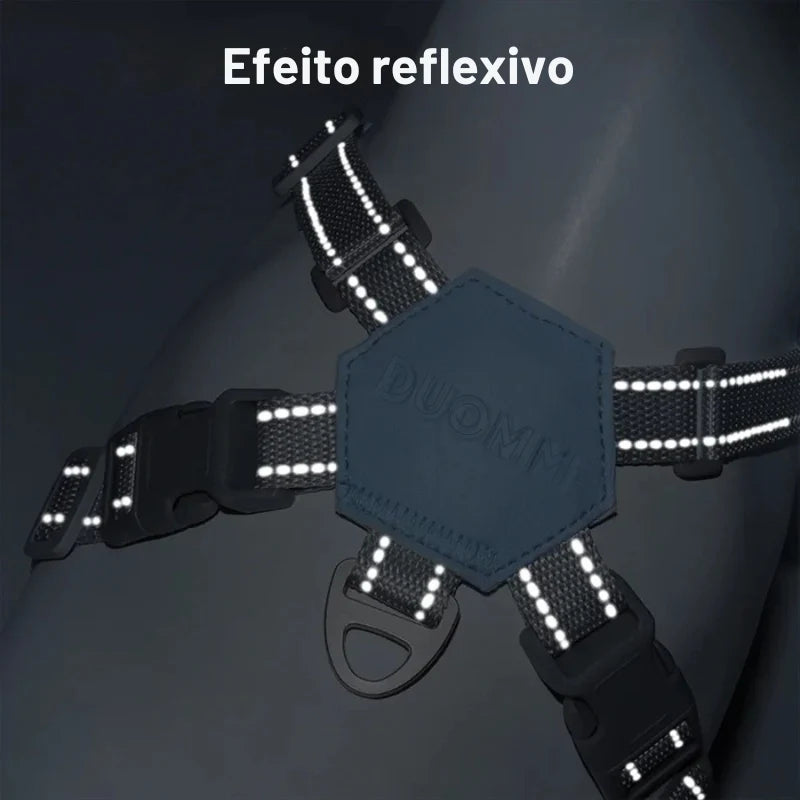 Arnês Respirável com Coleira e Trela