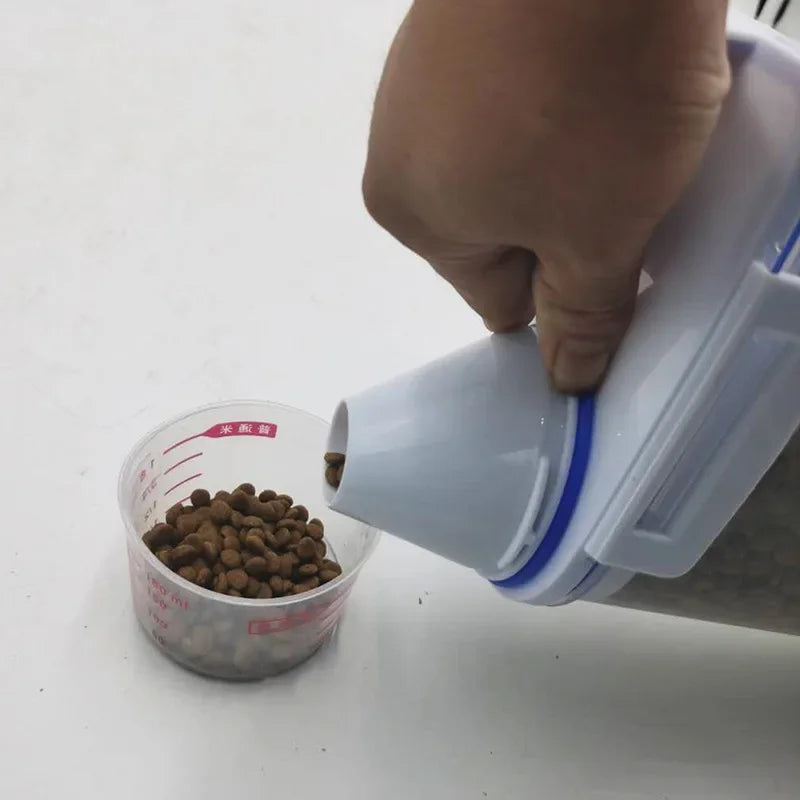Pote de Armazenamento de Ração para Animais