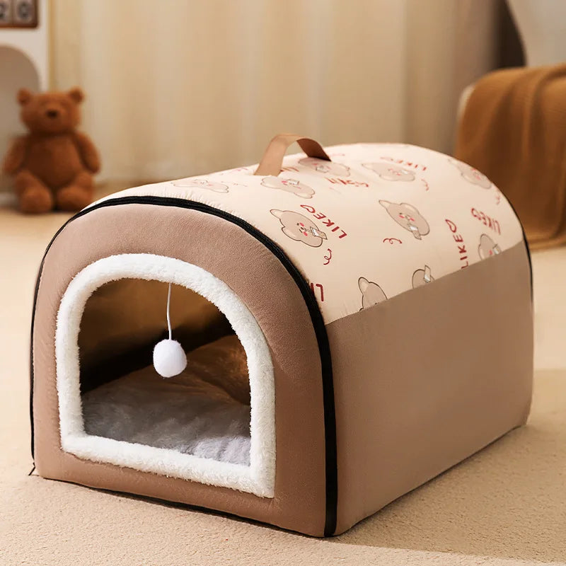Casinha de Pelúcia para Cães e Gatos