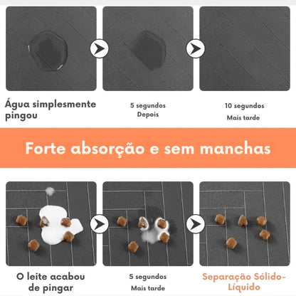 Base Antiderrapante e Impermeável para Tigelas de Alimentos