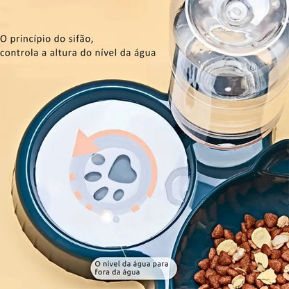 Alimentador Inclinado com Taças e Reservatório de Água REMOVÍVEL