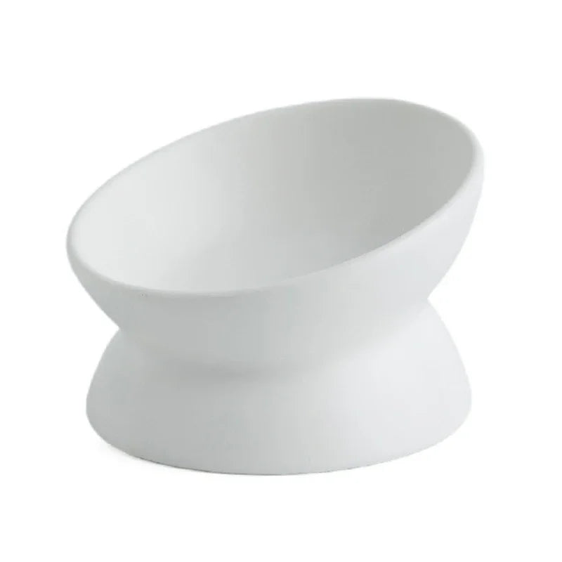 Tigela ceramica de Alimentação Inclinada